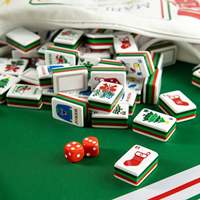 Tapis de mahjong en néoprène 31,5x31,5 pouces, housse de table de mahjong en caoutchouc pour les fêtes de fin de semaine et le divertissement à domicile, en stock