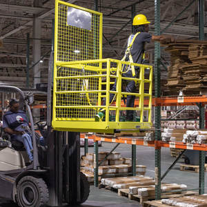 Cage de chariot élévateur utilisée de haute sécurité de style élevé Cage de sécurité populaire pour la clôture de <span class=keywords><strong>chantier</strong></span> de construction d'entretien de chariot élévateur - Product Image 6
