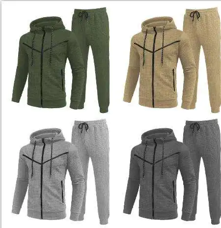 Ruiquwin Hoge Kwaliteit Heren Pullover Jasje Gym Broek Jogging Heren Trainingspak Sweatshirts Heren Hoodies Streetwear Set