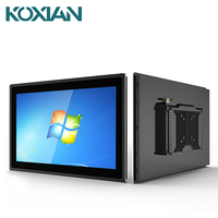 Panneau PC intégré sans ventilateur de 23.6 pouces Ordinateur tactile capacitif tout-en-un Windows 10 Moniteur LED de construction en alliage d'aluminium