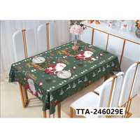 Nappe de Noël Réutilisable Anti-déversement en Plastique, Imperméable, Résistante à l'Huile et à la Chaleur, Écologique, Motif Festif pour la Maison