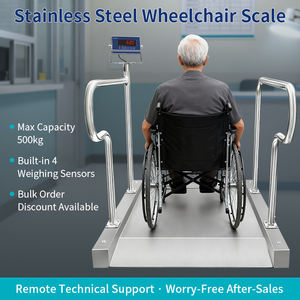 अल्ट्रा-लो प्लेटफॉर्म 304 स्टेनलेस स्टील इलेक्ट्रॉनिक व्हीलचेयर वजन वाले व्हीलचेयर के लिए छोटे फर्श पैमाने - Product Image 2