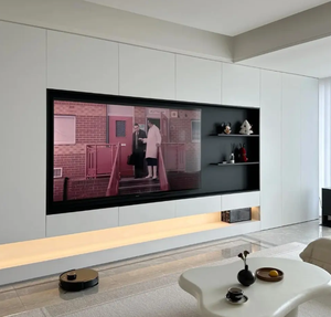 Kayu Solid Modern <b>TV</b> Cabinet Wall <b>Mount</b> Design in Particle Board Wood Style - Product Image 2