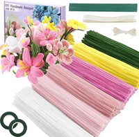 Kit de bouquet de fleurs en chenille à faire soi-même, artisanat fait main, ensemble cadeau