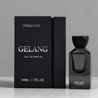 Botol Parfum Unik Baru 50ml Botol Parfum Kaca Tebal Hitam Botol Parfum Kosong Dengan Kemasan Kotak