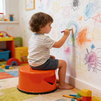Tabouret rond de salle de bain, imperméable et antidérapant, pour la douche ou le lavage des enfants