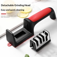 Nouvel affûteur de cuisine manuel à trois/quatre étapes en acier tungstène, détachable, compact et multifonctionnel