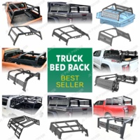 JP16 ODM Support de Benne de Pickup en Aluminium Ajustable avec Panneaux d'Extension et Boîtes de Rangement Latérales pour Jt Ranger F150 4Runner