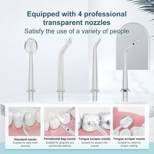 Irrigateur buccal sans fil rechargeable TAHATH IPX6, idéal pour les voyages, nettoyeur de dents électrique portable à jet d'eau - Product Image 2