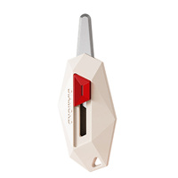 Couteau utilitaire miniature magnétique en forme de diamant, coupe-boîte rétractable pour la découpe d'enveloppes et de colis, papeterie pour étudiants
