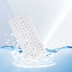 Teclado Inalámbrico de Silicona Lavable, 82 Teclas, IP68 Impermeable, para Higiene Médica, Stock OEM de Fábrica - Product Image 1