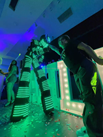 Costume de robot LED pleine couleur, costume de robot LED, tissu lumineux LED avec vision nocturne, tissu lumineux LED pour la danse, combinaison lumineuse