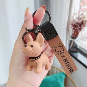 Lovely Macarone Cartoon Dog Bulldog <b>Key</b> <b>Chain</b> Dog Toy <b>Key</b> <b>Chain</b> Couple Bag Pendant Children's Gift Pendant - Product Image 5