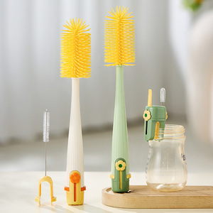 Brosse multifonctionnelle à long manche avec poils en nylon pour le nettoyage des thermos, des biberons et des pailles - Product Image 4