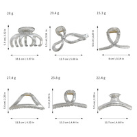2025 nouvelle mode brillant argent Style coréen requin pince cheveux accessoire haut de gamme luxe en plastique pince à saisir