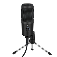 Micrófono de Condensador USB Profesional Rayco de Metal y Plástico con Soporte de Trípode, Certificado CE, para Teléfono, PC, Skype, Transmisión en Vivo en Línea