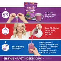 Boisson aux baies, graines de chia, glutathion, collagène, poudre de tomate, fraise, myrtille, usine source OEM