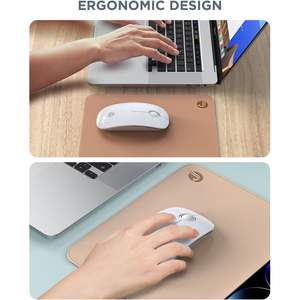 Souris sans fil Rapique ultra-mince 1600 DPI, double mode, clic silencieux, portable, récepteur USB blanc, câble Type-C, 1 pile AA - Product Image 4