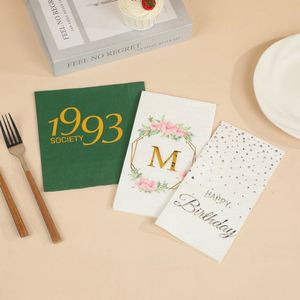 Customized Logo Printing <b>Birthday</b> Party Fork Paper <b>Napkins</b> Virgin Wood Pulp Paper for Home - Product Image 2