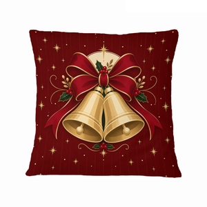 Funda de cojín de terciopelo personalizada con campana dorada, decoración navideña, 18x18 pulgadas, funda de almohada para dormitorio o sofá - Product Image 6