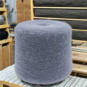 Độ bền cao Melange đan sợi pha trộn acrylic và <span class=keywords><strong>Polyester</strong></span> cho áo len dệt vòng quay màu xanh đậm màu xám vật liệu tái chế - Product Image 1