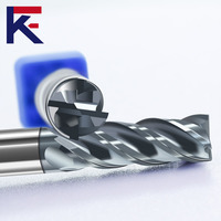 KF Haute Précision Carbure Alliage Inégal Spirale Helix 4 Flûte Fin Fraise pour Acier Dynamique Routeur Bit CNC Outil De Coupe