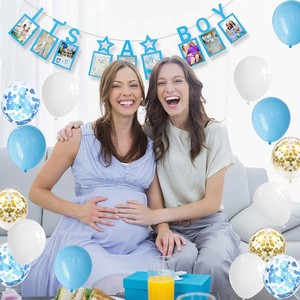<span class=keywords><strong>Kit</strong></span> per Festa di Compleanno Neonato 'It's a Boy' Blu a Prezzo di Fabbrica Nicro, Accessori per Foto Baby Shower, Decorazioni per Rivelazione del Sesso - Product Image 2