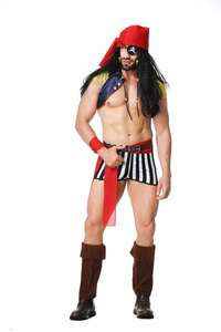 Costume de cosplay d'Halloween pour hommes européens et américains pour bal masqué - Ensemble de tenue de jeu de rôle de <span class=keywords><strong>pirate</strong></span> <span class=keywords><strong>des</strong></span> Caraïbes pour hommes - Product Image 6