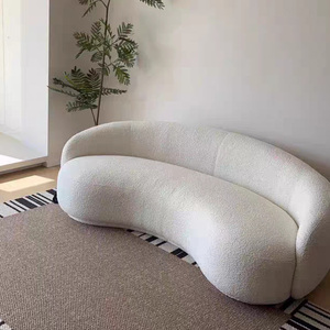 Sofá nórdico contemporáneo para sala de estar, sofá curvo semicircular, sofá tapizado de diseñador, Villa, apartamento, oficina, Vestíbulo - Product Image 3