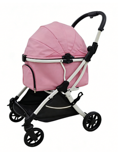 200 लक्जरी कुत्ते ट्रॉली ऑल-इन-वन तह 4-व्हील हल्के वाटरप्रूफ आरामदायक आउटडोर स्टलर पोर्टेबल डॉग वाहक - Product Image 1