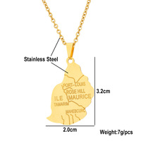 Pendentif de collier avec mots gravés en or pour homme et femme