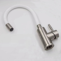 Robinet en silicone blanc très vendu OEM Zhejiang, coude pivotant à 360 degrés, mélangeur d'évier flexible, mitigeur, options multicolores