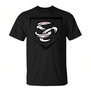 Maglietta Jarrell Storm Chasers, t-shirt nera con grafica dal design da baseball - Product Image 2