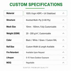 Rete Anti-UV in Nylon per Recinzione Campo da Calcio, Rete per Palloni da Calcio, Rete in Plastica per Recinzione Campi Sportivi con Servizio di Taglio - Product Image 3