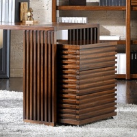 Bureau d'ordinateur en bois de style chinois moderne avec tiroir, design minimaliste