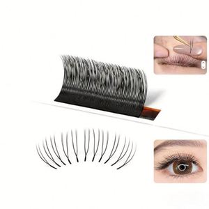 Extensions de cils vegan volume 0.07mm 3D 4D 5D Clover Lashes Crisscross, logo personnalisé, auto-éventail, 0.05mm 6D 7D 8D W Lashes, 8-15mm - Product Image 3