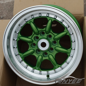 F80868 15 pulgadas 8.0j ET15 4X100/114,3/73,1, rojo amarillo azul verde del borde de la buena calidad de aleación de ruedas modificado modelo de nuevo diseño - Product Image 6