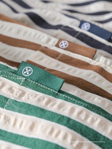Support Customization of One Item <strong>Men's</strong> Casual Trend Striped Long Sleeved Shirt Thin and Loose <strong>Men's</strong> <strong>Top</strong> - Product Image 5