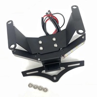Adecuado para la modificación de motocicleta CB650R CBR650R con soporte de placa de matrícula de señal de giro y accesorios de soporte de placa corta