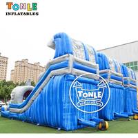 Toboggan aquatique gonflable commercial de 18 pieds de haut à vendre