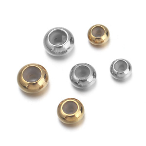 Stainless Steel Rubber Ring Positioning <b>Beads</b> Round Spacer <b>For</b> <b>Bracelet</b> Making Jewelry Accessories 8mm 10mm 12mm - Product Image 4