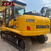 Excavatrice sur chenilles hydraulique Komatsu PC130 PC120 PC138 d'occasion de 13 tonnes, machine de terrassement pour la construction