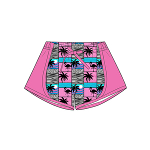 Shorts de sport pour filles en soie de lait à imprimé fruits, avec empiècements latéraux respirants, motifs citron rose et cerise, pour enfants, shorts de pyjama d'été, OEM - Product Image 5
