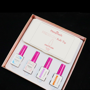 Hanyinails-suministro profesional de fábrica, Etiqueta Privada, corta, ovalada, transparente, gel suave de lujo, kit de puntas de <span class=keywords><strong>uñas</strong></span> <span class=keywords><strong>gelly</strong></span> - Product Image 6