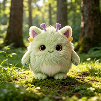 Vente en gros de poupées en peluche mignonnes et douces pour enfants, poupée en peluche verte fantaisie moelleuse, jouet en peluche personnalisé