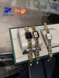 Relojes de Mujer de Lujo, Diseño Personalizado Nuevo y Popular, Relojes de Cuarzo Importados Originales con Movimiento de Cuarzo, Dorados, de Moda Sencilla - Product Image 2