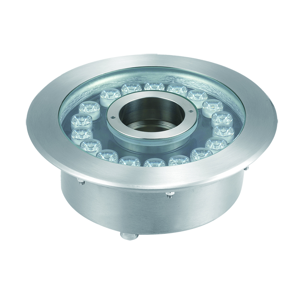 Ip68 Waterproof Stainless Steel LED Fountain Lights 9*3W to 27W Lighting Water Jet Nozzle Landscape Application