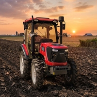 Tracteur agricole lourd 90 CV 4x4 diesel avec cabine fermée, certifié CE, pour l'exportation