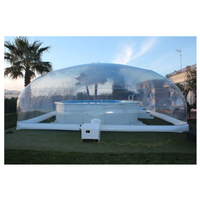 Couverture gonflable d'hiver pour piscine, grande couverture à bulles gonflable transparente pour piscine, tente dôme pour jardin extérieur