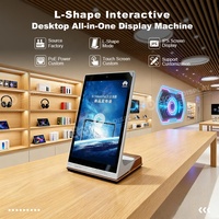 Écran tactile interactif intelligent en forme de L pour centre commercial, terminal de vente au détail, hôtel, exposition